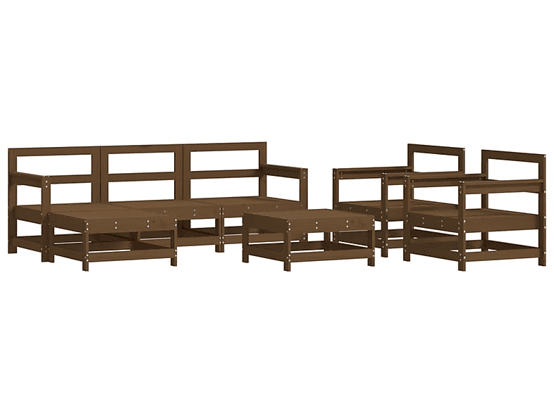 VIDAXL 3186259 Gartentisch- und Stuhlset, Honigbraun