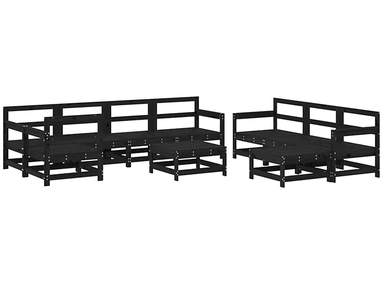 VIDAXL 3186575 Schwarz Stuhlset, Gartentisch- und