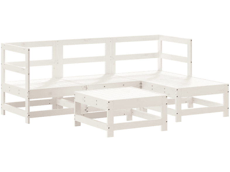 Weiß 3186173 Stuhlset, Gartentisch- und VIDAXL