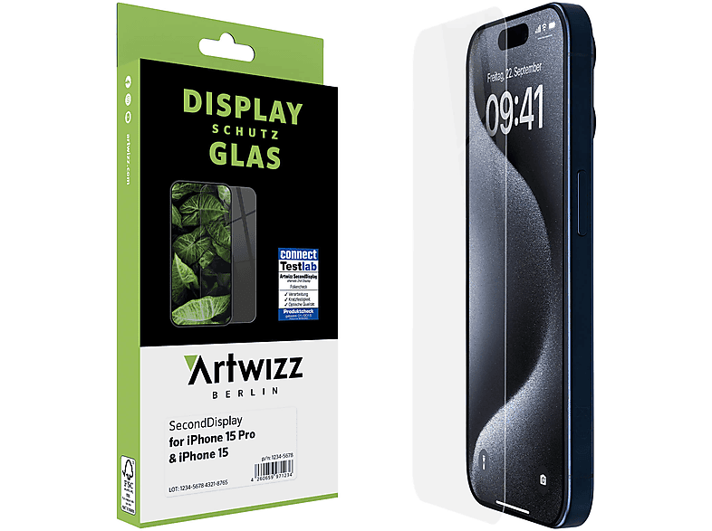 ARTWIZZ SecondDisplay Displayschutz(für Apple iPhone 15 / 15 Pro)