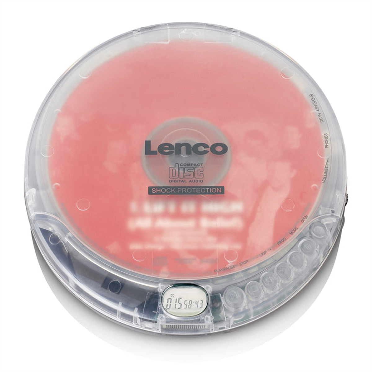 Transparant - LENCO Tragbarer Anti-shock CD-Spieler CD-202TR