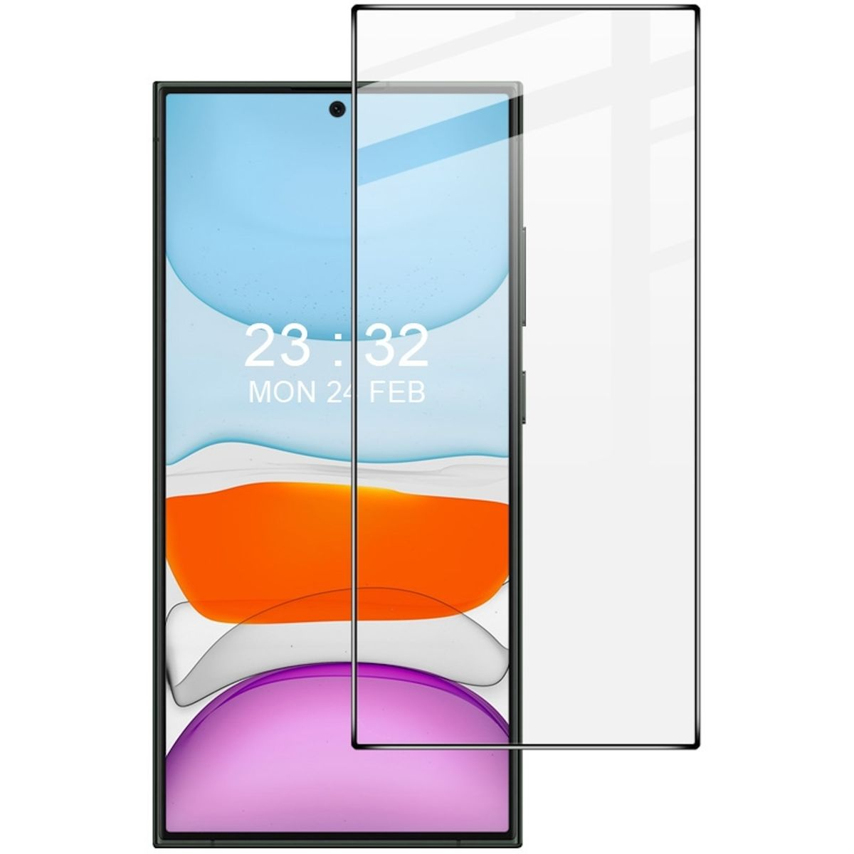 Schutzglas(für 2x Folie Display Galaxy WIGENTO S24 Ultra) Full Schutz Samsung H9