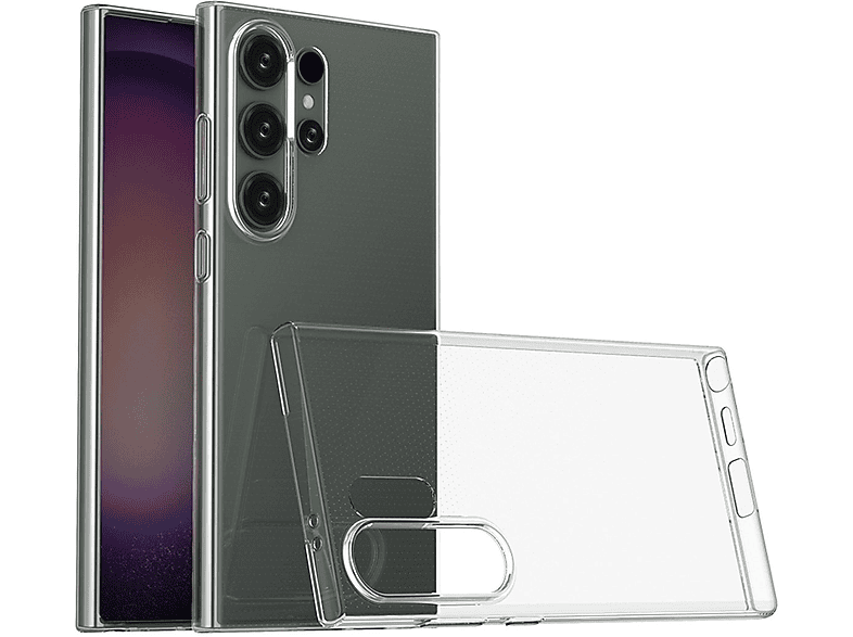 WIGENTO TPU Silikon Hülle dünn Galaxy Backcover, robust, S24 Ultra, Samsung, Transparent