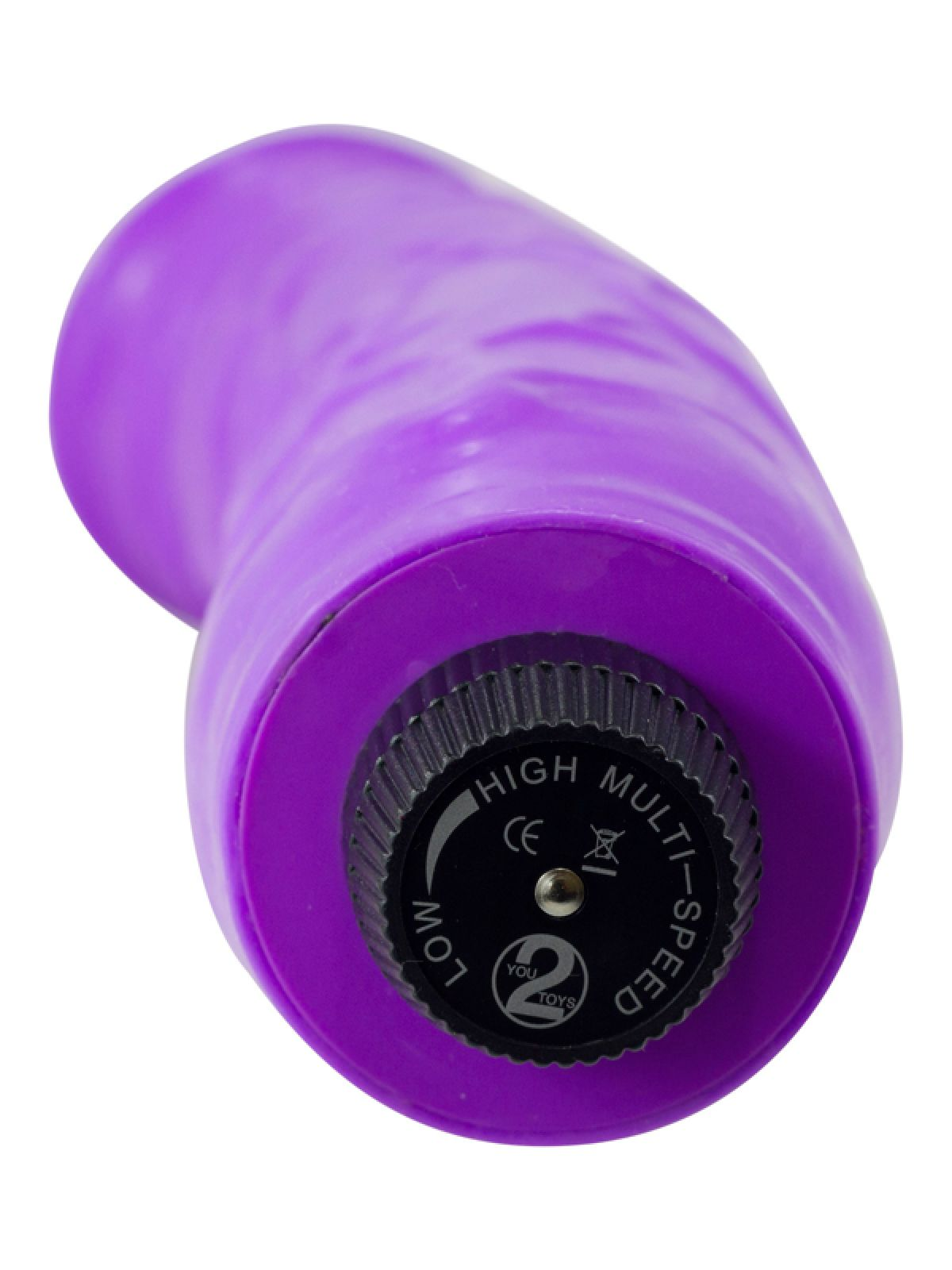 Lila Sexspielzeug mit strukturiertem Kopf und Multi-Speed-Regler.