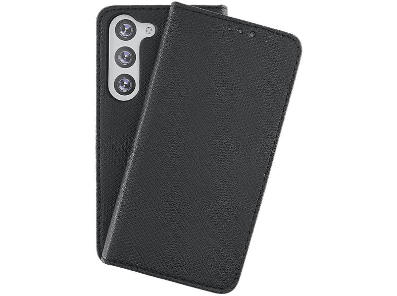 JAMCOVER Bookcase Texture, Bookcover, Samsung, Galaxy S23 5G, Schwarz | Bookcover