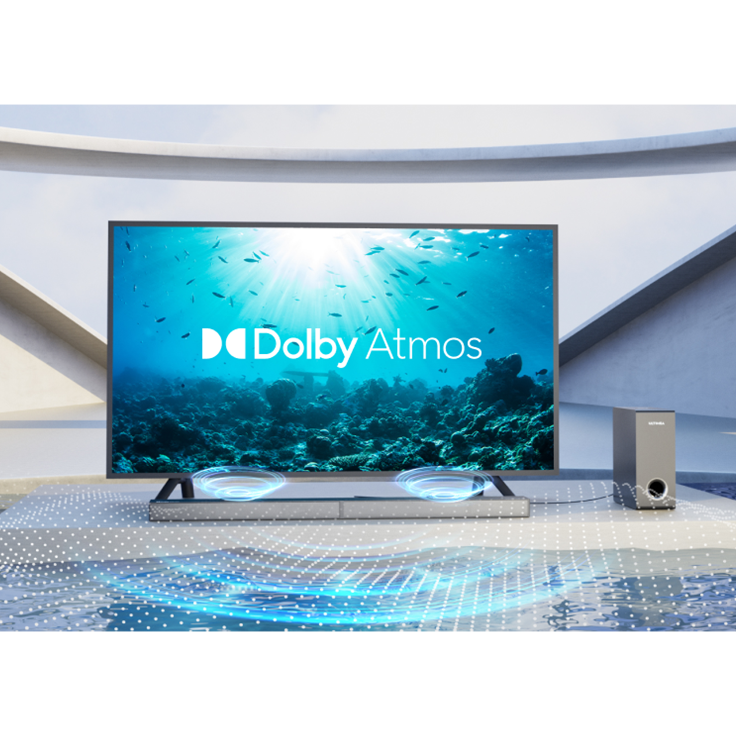 ULTIMEA Nova S70 - 3.1.2 Soundbar, 390W Kanal Atmos Schwarz Dolby Spitzenleistung, Soundbar