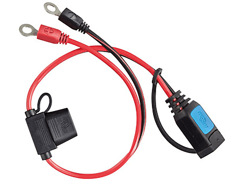 VICTRON ENERGY Anschlusskabel mit M6 Ösenanschluss + 30A Sicherung für Blue Smart IP65 Anschlusskabel Universal, schwarz