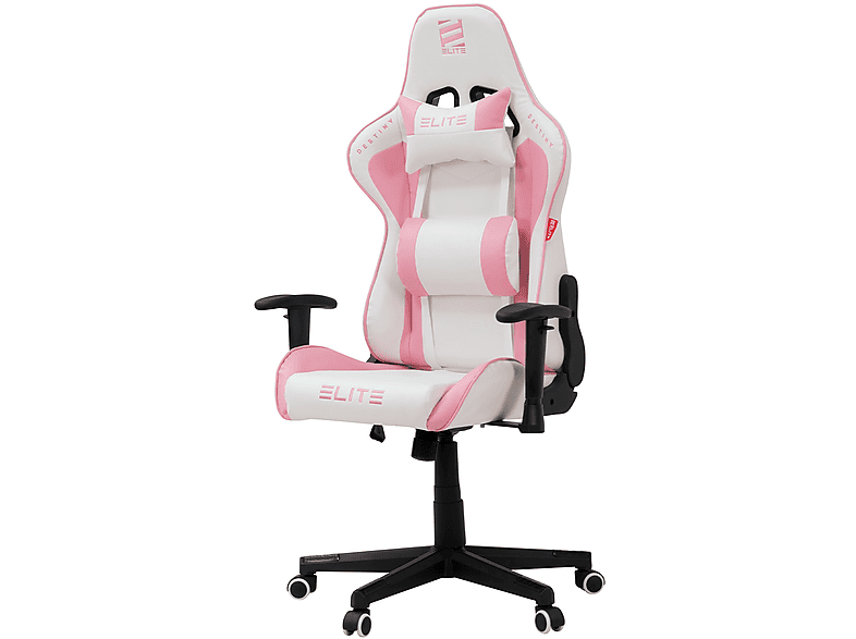 ELITE  DESTINY MG200 Gaming Stuhl, Weiß/Pink