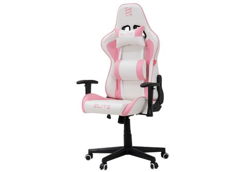 | Weiß/Pink ELITE DESTINY MediaMarkt MG200 Gaming Stuhl,