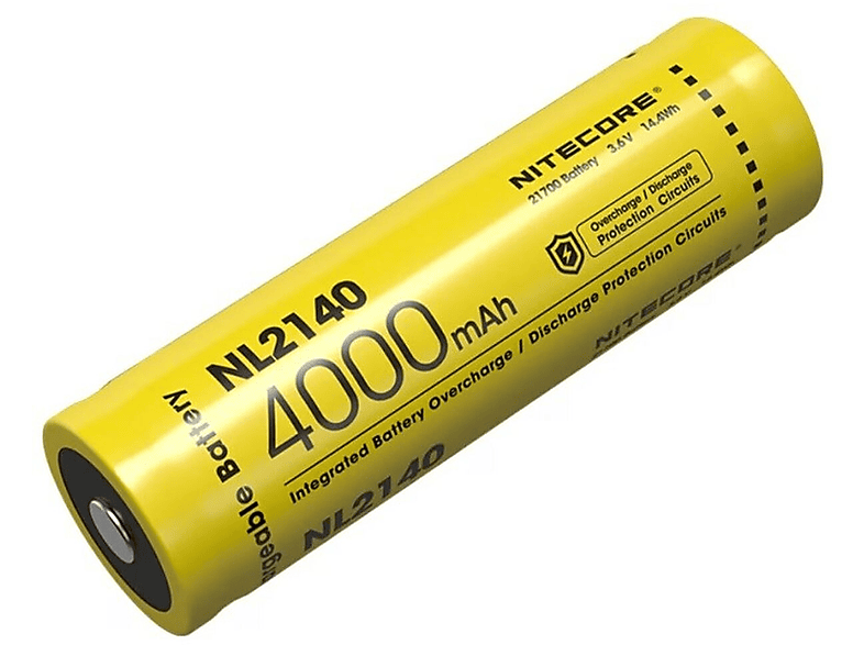 Batterie Typ 4000mAh Akku 21700 - - Li-Ion Wiederaufladbare Akku NITECORE NL2140