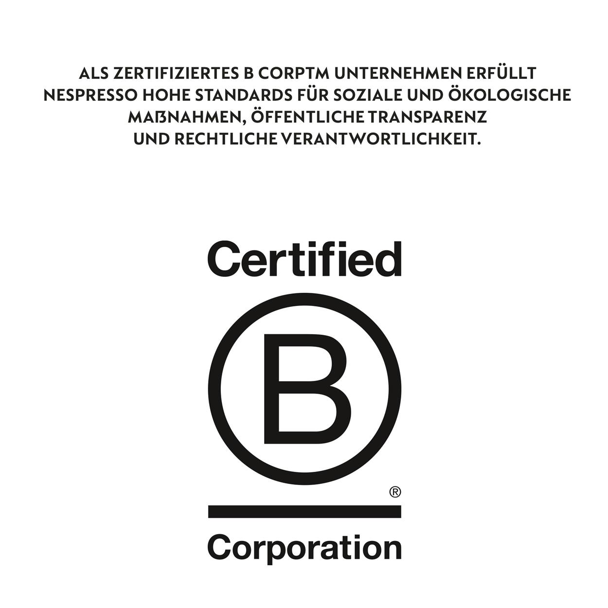 Zertifiziertes B Corp-Logo mit Text.