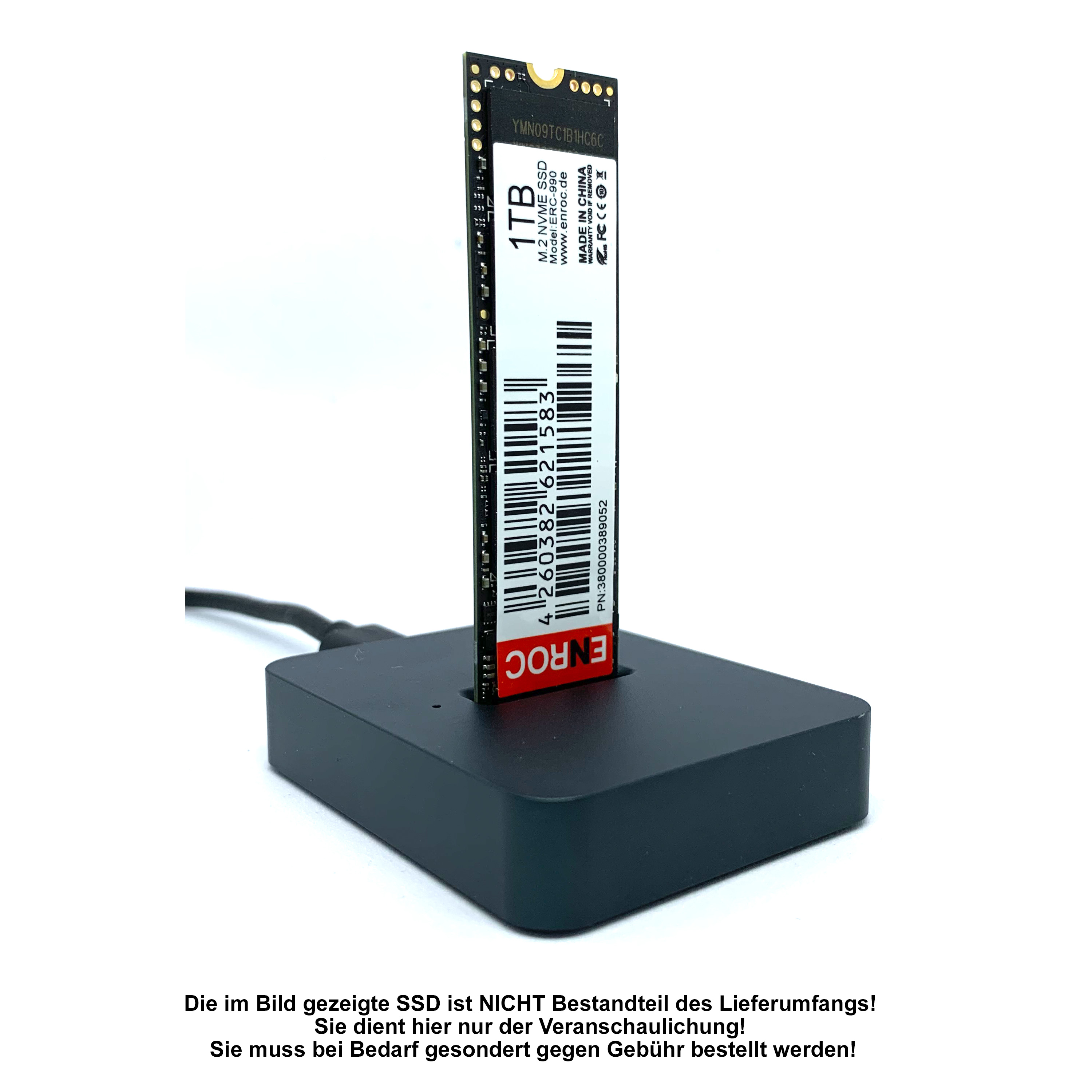 SSD Dark M.2 ENROC Duplicator Festplatten-Dockingstation, Gray USB ERC6760
