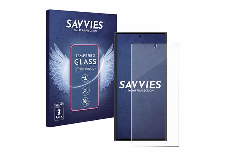 SAVVIES 3x 9H klares Panzerglas Schutzglas(für Samsung Galaxy S24