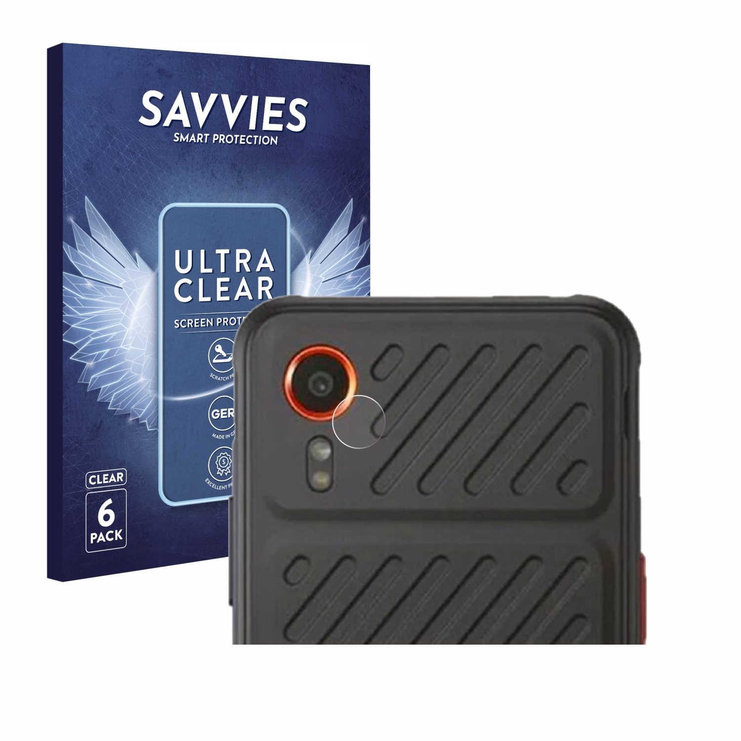 SAVVIES 6x klare Schutzfolie(für Samsung XCover Galaxy 7)