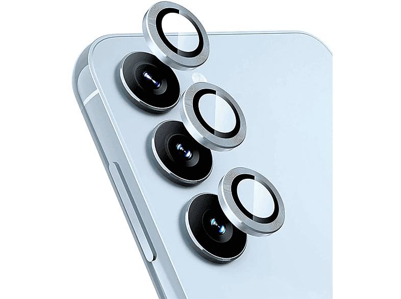 WIGENTO Aluminium Ring H9 Samsung Glas Back Kamera Hart S24 Galaxy Schutzglas(für + Plus)