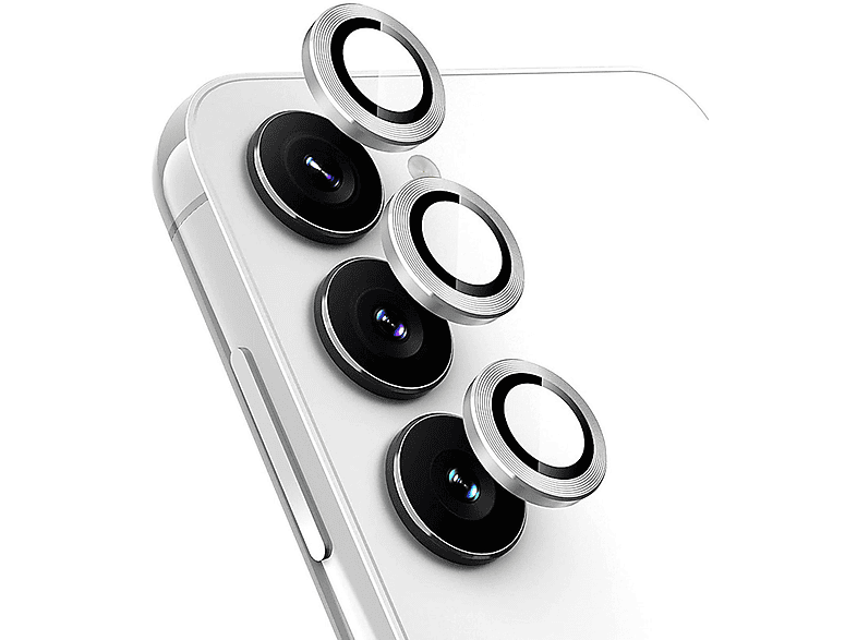 WIGENTO Aluminium Ring Back Plus) Kamera Glas Galaxy Hart H9 S24 Schutzglas(für Samsung 