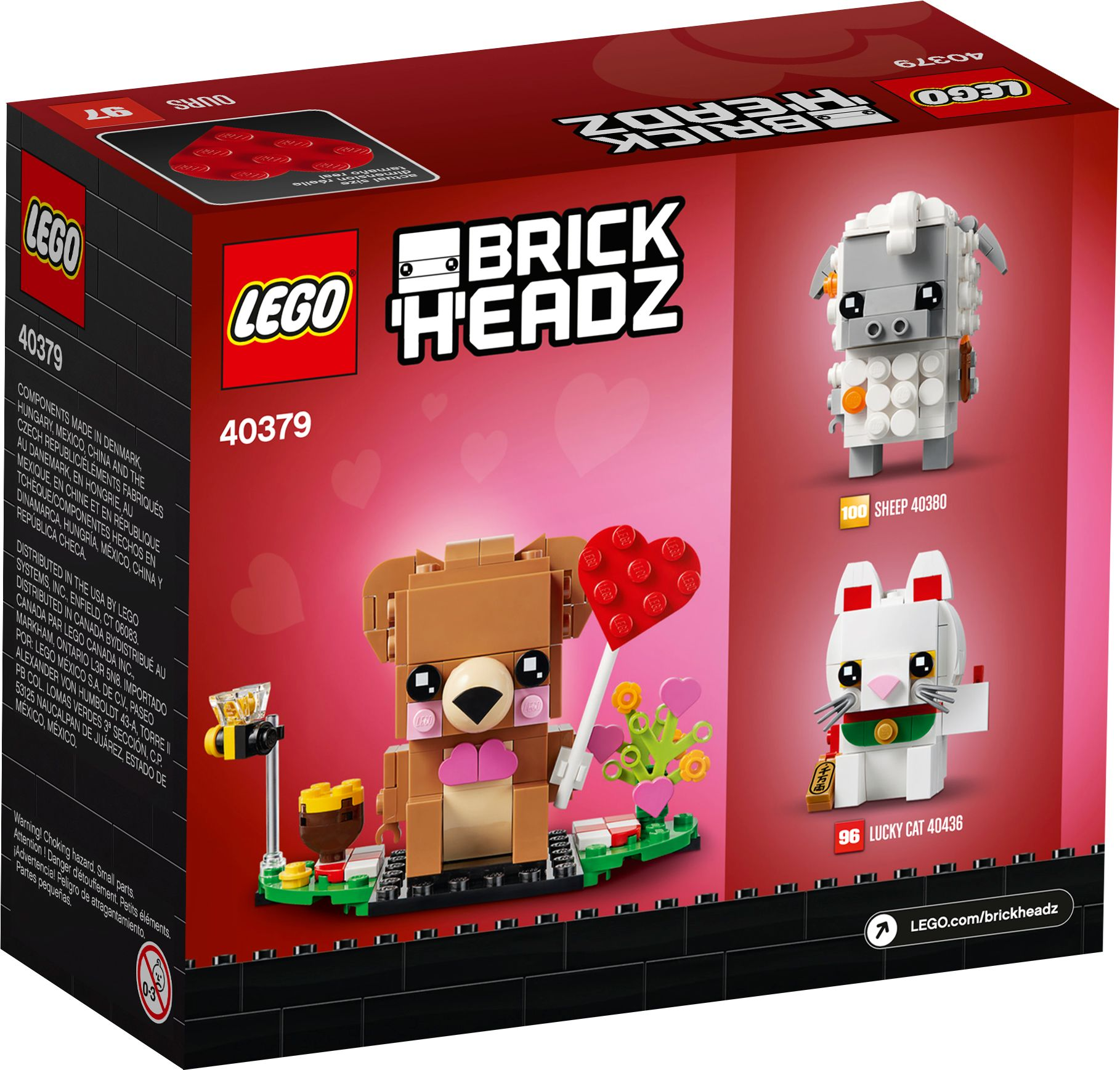 LEGO 40379 Bausatz Valentinstag-Bär Brickheadz