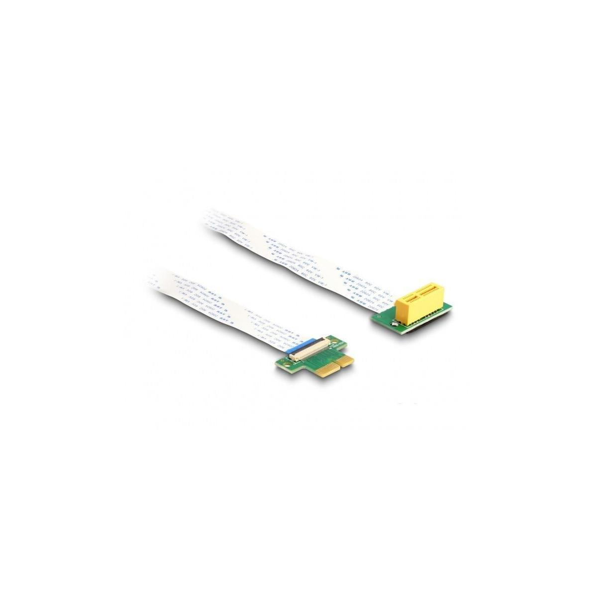 Due cavi a nastro con un connettore e un piccolo PCB a ciascuna estremità.