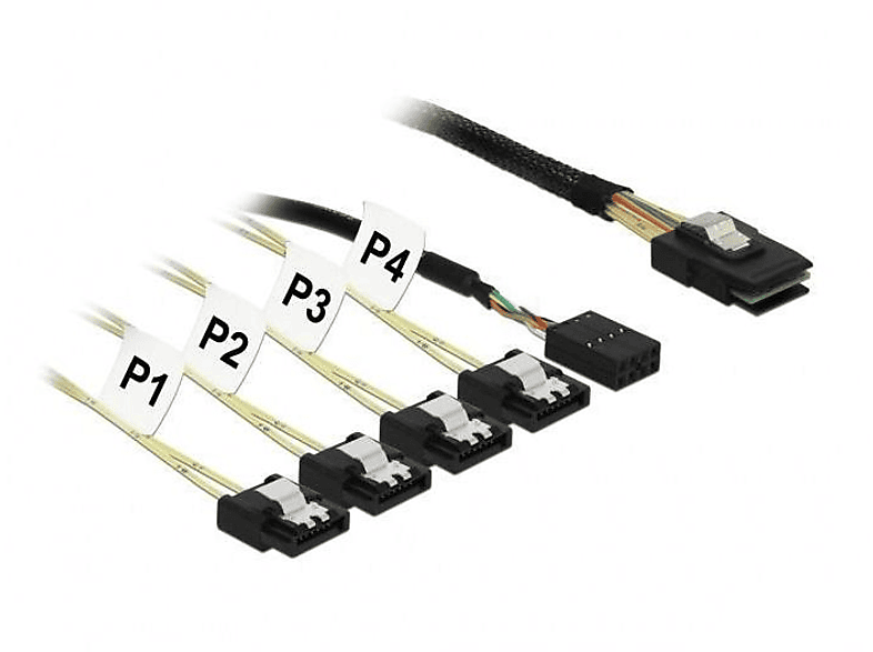 DELOCK 83319 SAS-Kabel, Mehrfarbig