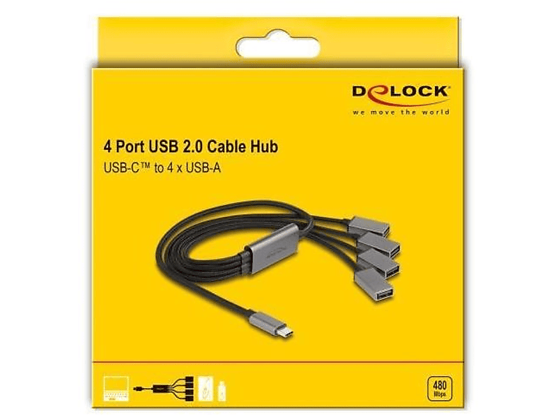 USB-Hub, 64210 DELOCK Mehrfarbig