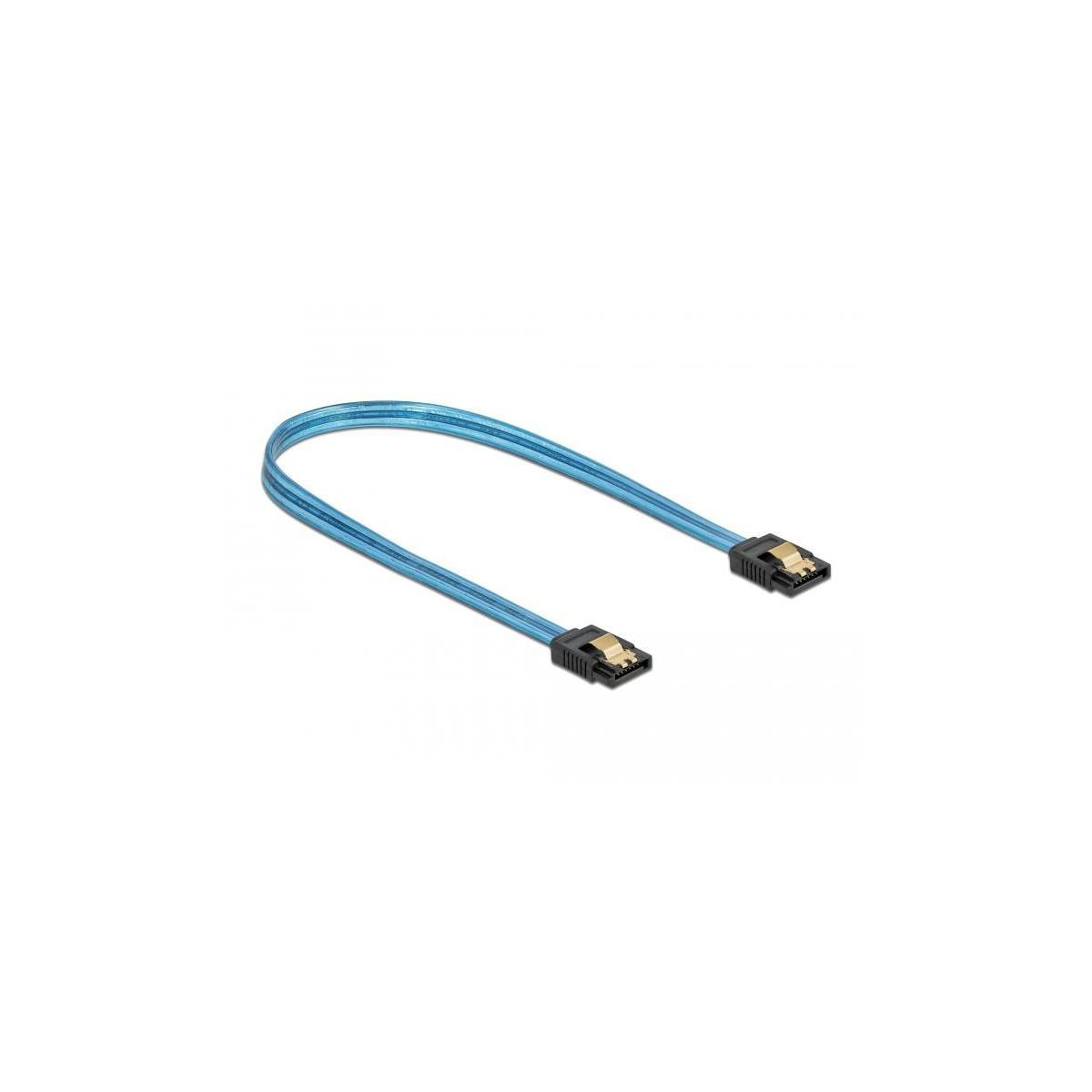 Cavo SATA blu con connettori neri.