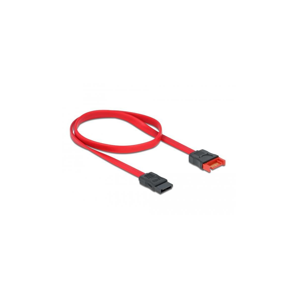 Un cavo dati SATA rosso con connettori neri. Viene utilizzato per trasferire i dati.