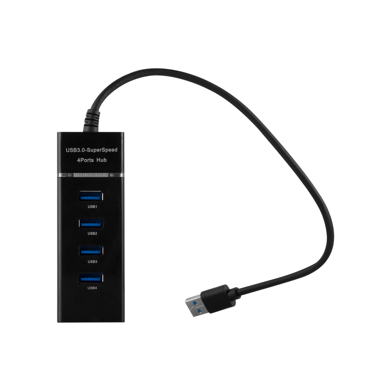 Supply, und Play Buchse USB SCHWARZ Power USB USB Multischnittstelle CADORABO mit Hub, Stecker, USB 3.0 4-Port Hub & Plug