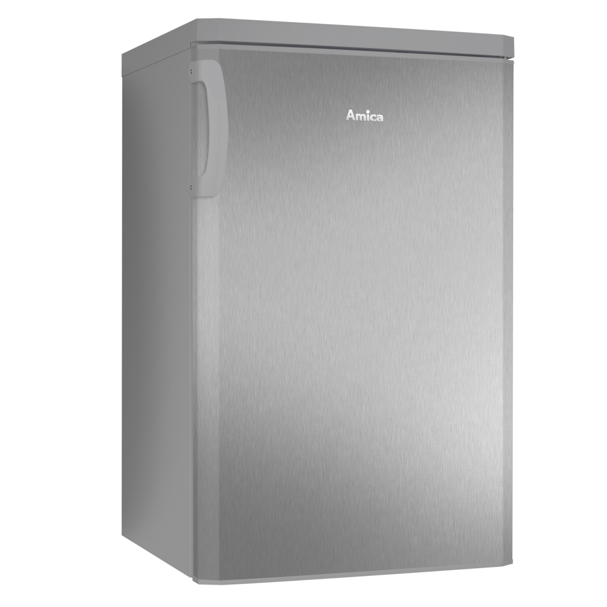 AMICA L cm hoch, Edelstahloptik Kühlschrank Silber 84,5 freistehend Vollraumkühlschrank (E, Kühlschrank Silber) 120