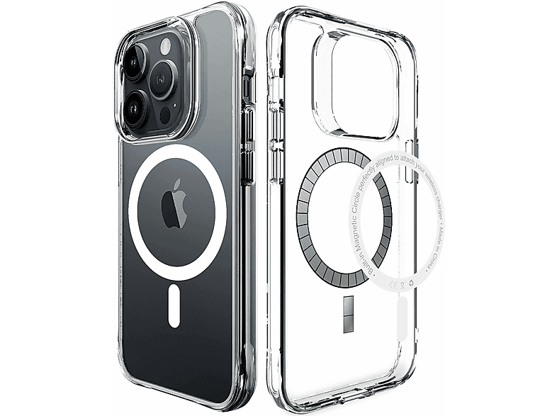 IMOSHION Stoßfest Silikon MagSafe, Backcover, Apple, Apple iPhone 14 Pro, Transparent