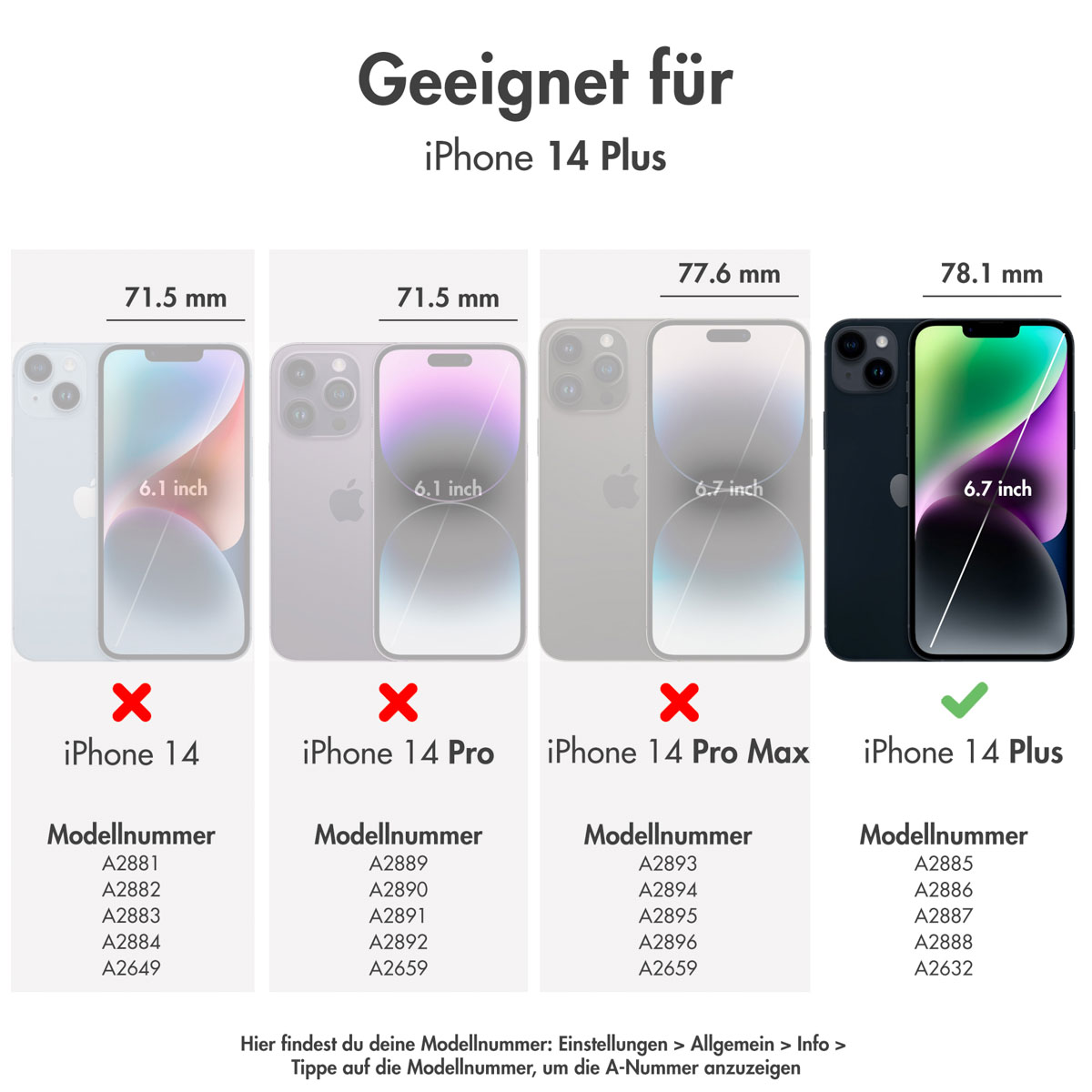IMOSHION Stoßfest Backcover, Silikon Apple, Plus, MagSafe, Transparent 14 Apple iPhone