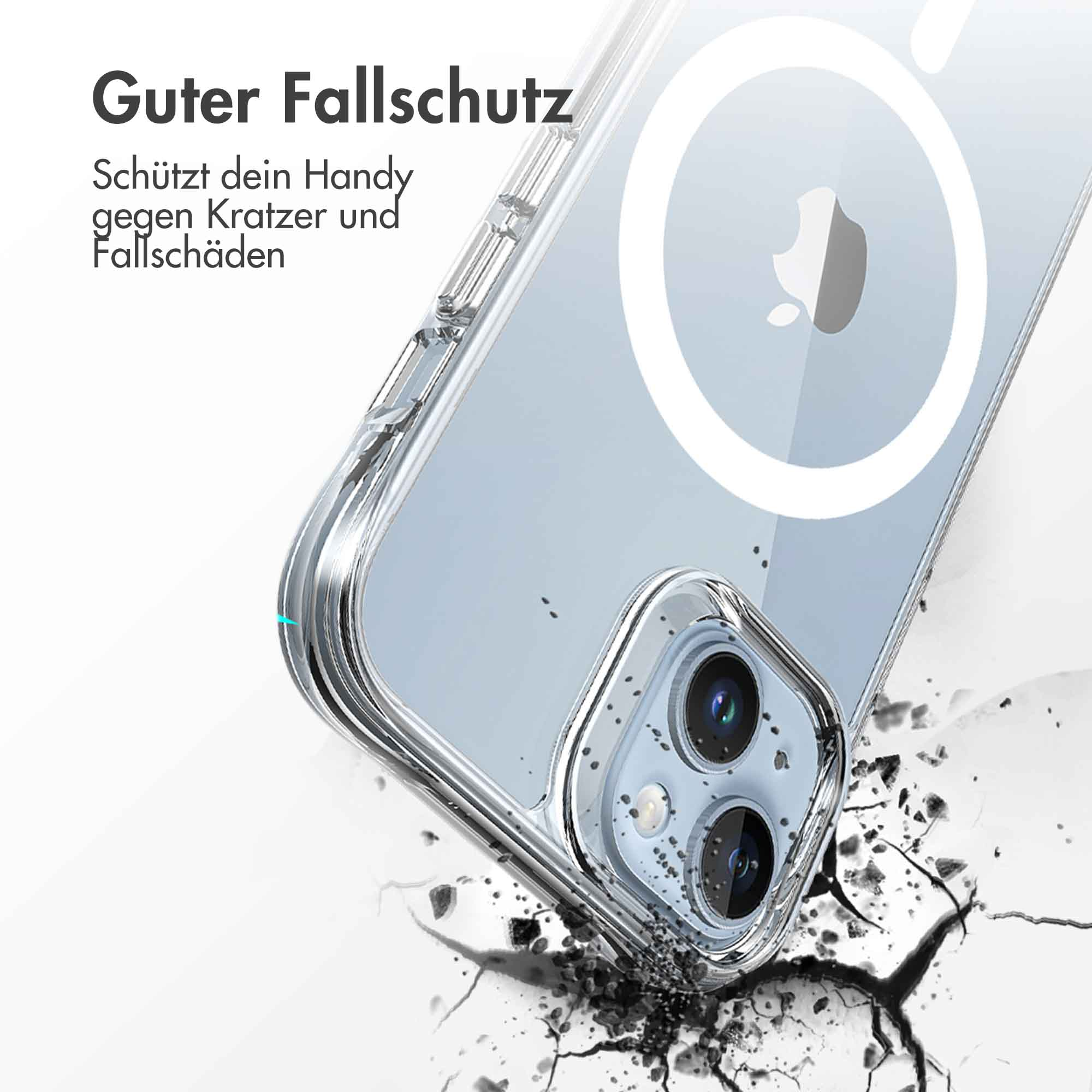 IMOSHION Stoßfest Silikon iPhone Apple, Plus, 14 Apple Backcover, Transparent MagSafe