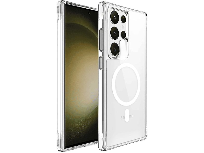 Ultra, Samsung Samsung, S24 IMOSHION Transparent Silikon Stoßfest Backcover, Galaxy MagSafe,