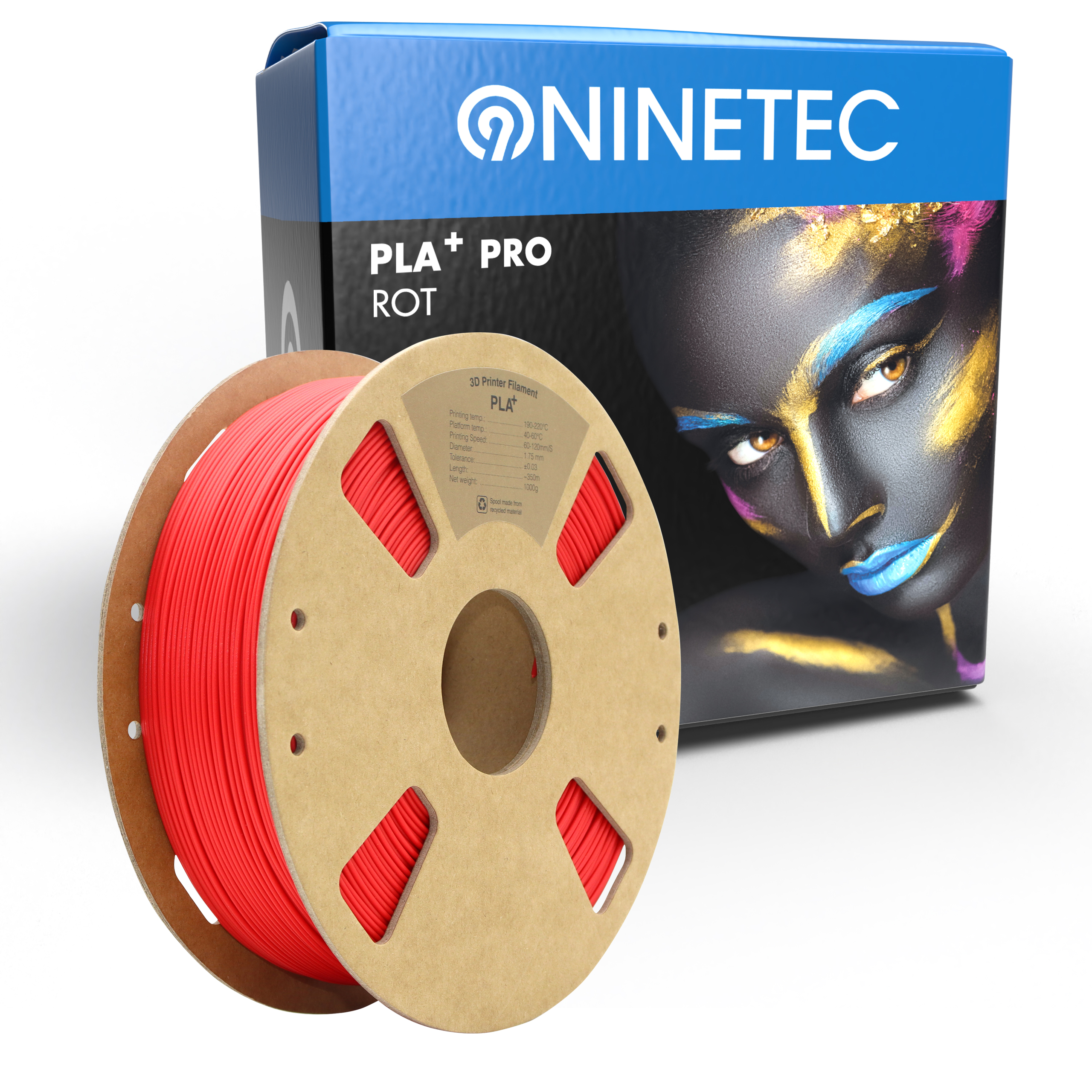 PRO Filament PLA+ Rot NINETEC