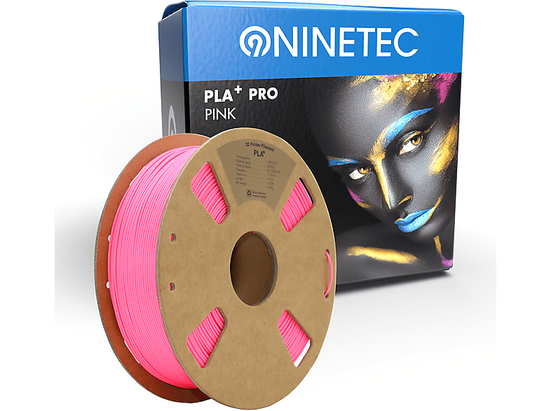 NINETEC PLA+ PRO Pink Filament | 3D-Drucker Zubehör