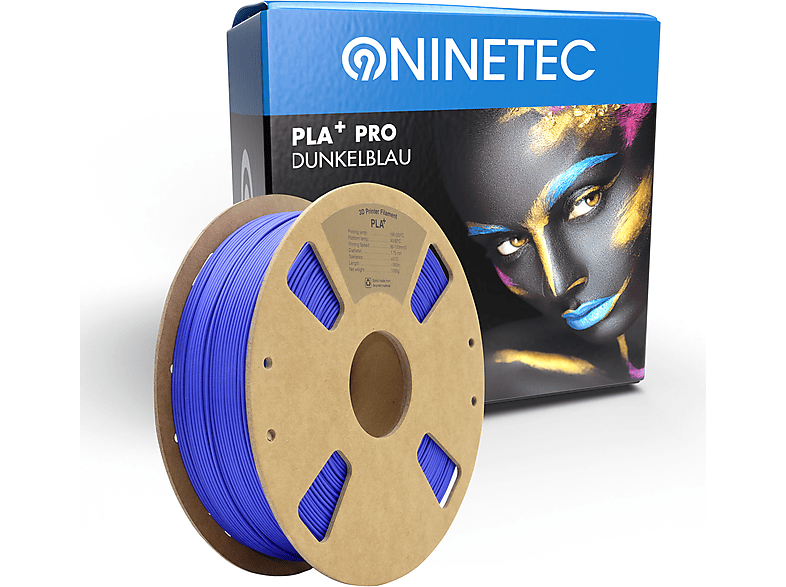 Filament dunkelblau PLA+ PRO NINETEC