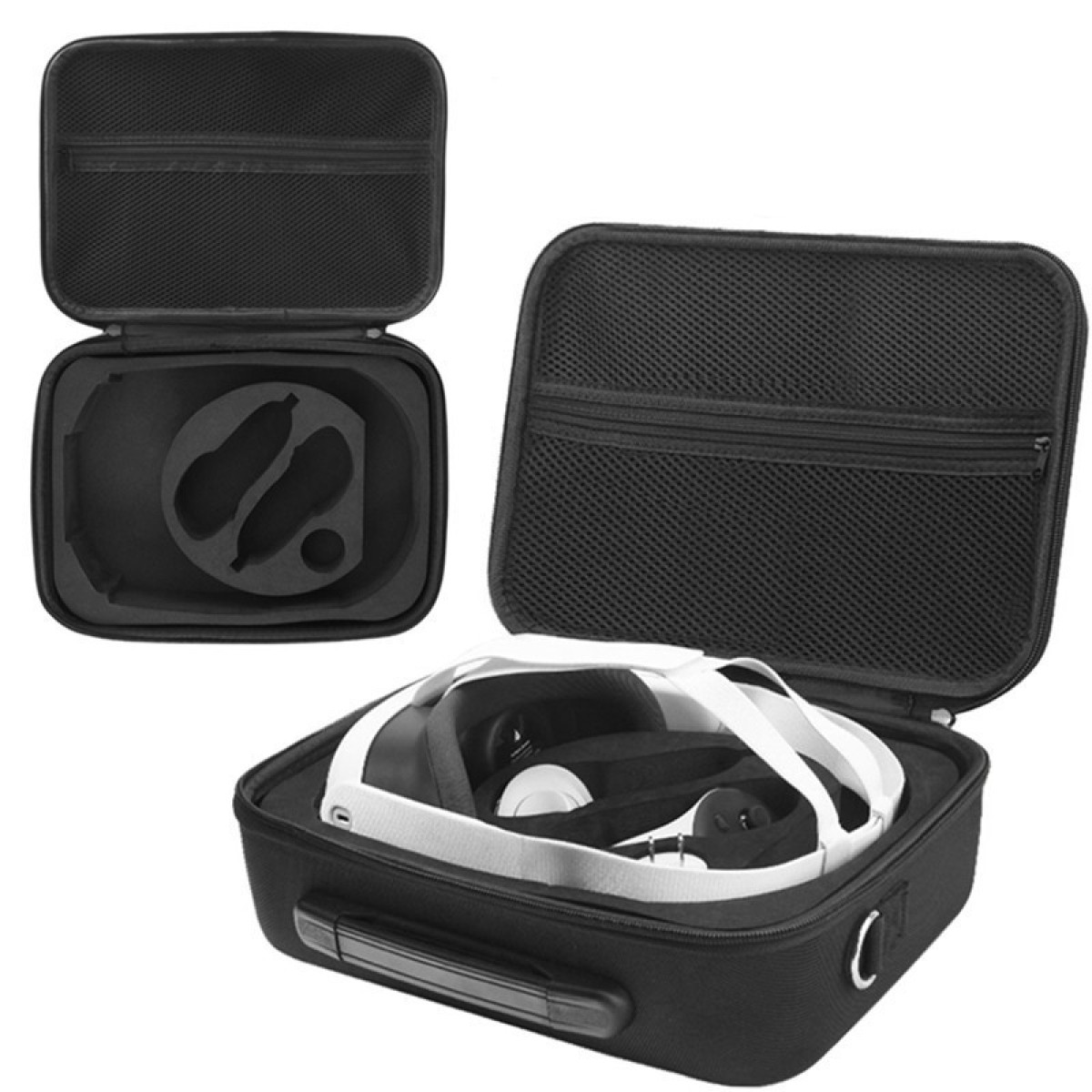 INF Harte Aufbewahrungstasche, Schwarz, kompatibel 301207 Oculus 3 Meta Quest mit