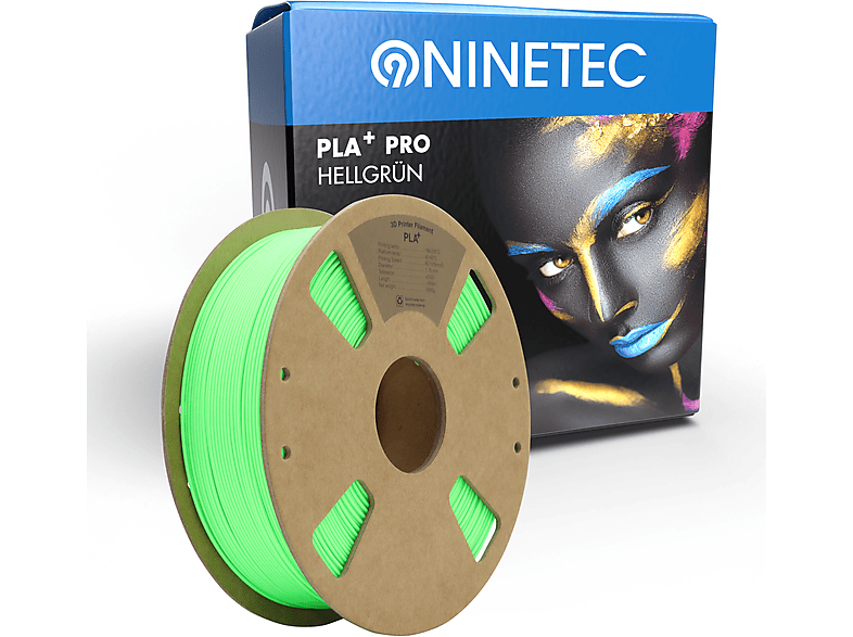 NINETEC PLA+ PRO Hellgrün Filament