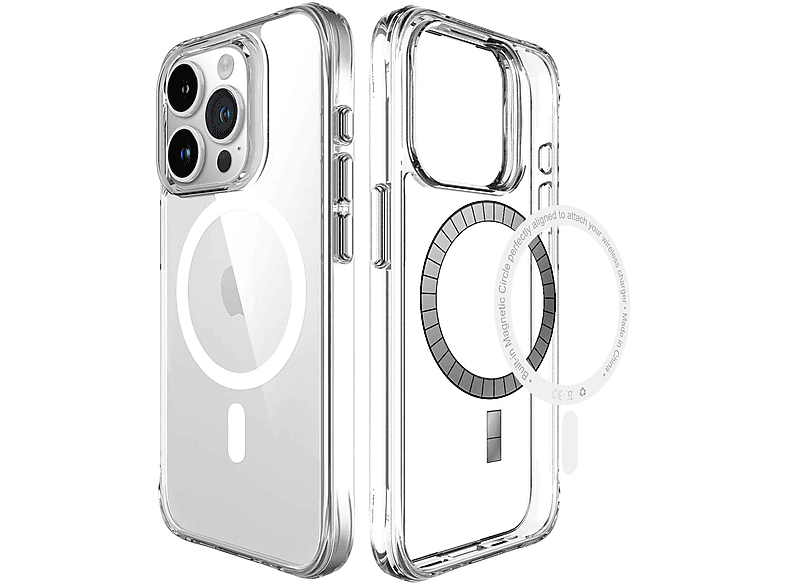 MagSafe, Max, Apple, Pro Apple Stoßfest iPhone 15 Backcover, Silikon IMOSHION Transparent