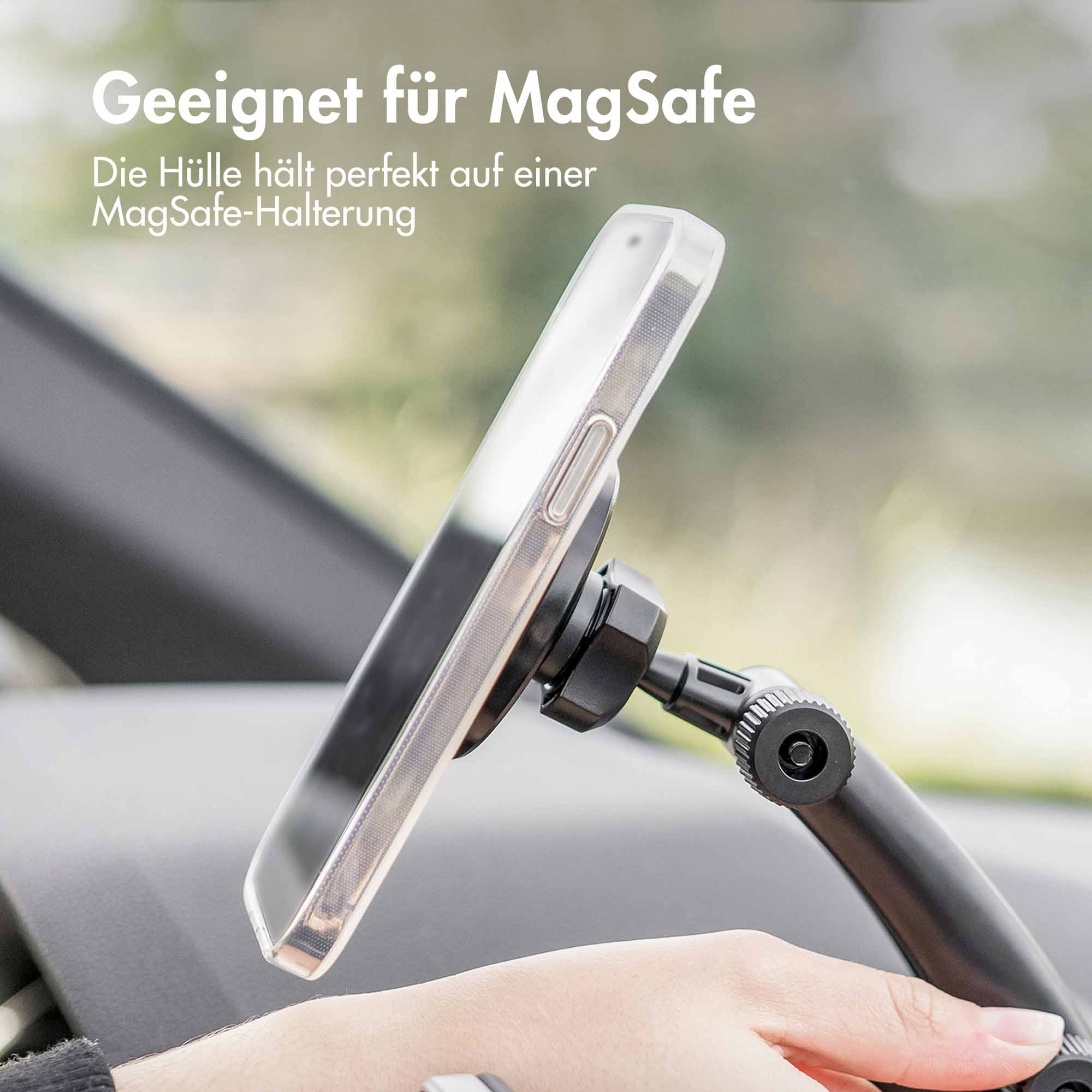 IMOSHION Stoßfest MagSafe, Apple Silikon Backcover, Apple, 12 Pro Transparent Max, iPhone