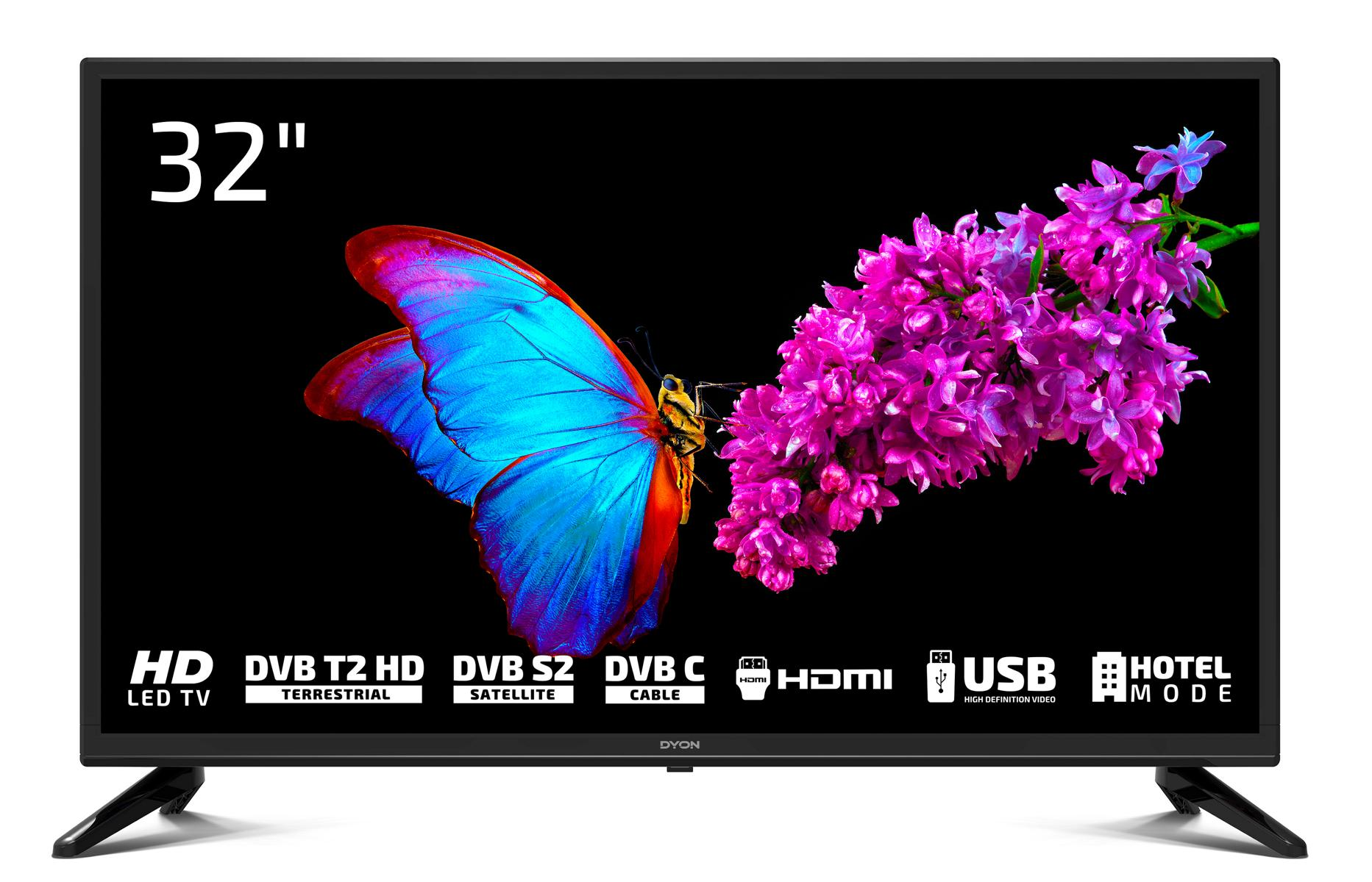 32 / LED 32 cm, (Flat, 80 V2 Zoll Pro TV Enter HD) X2 DYON