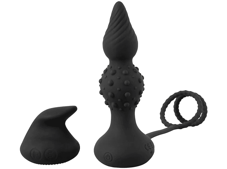 REBEL RC Butt Plug with Cock & Ball Rings Vibrator