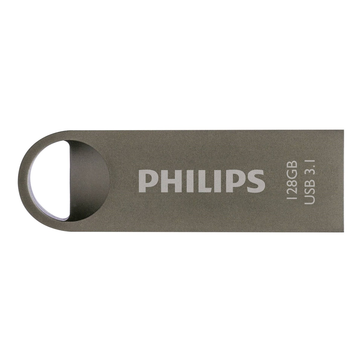 PHILIPS USB 3.1 Grey (grau, 128GB Space 128 GB) USB-Stick Moon