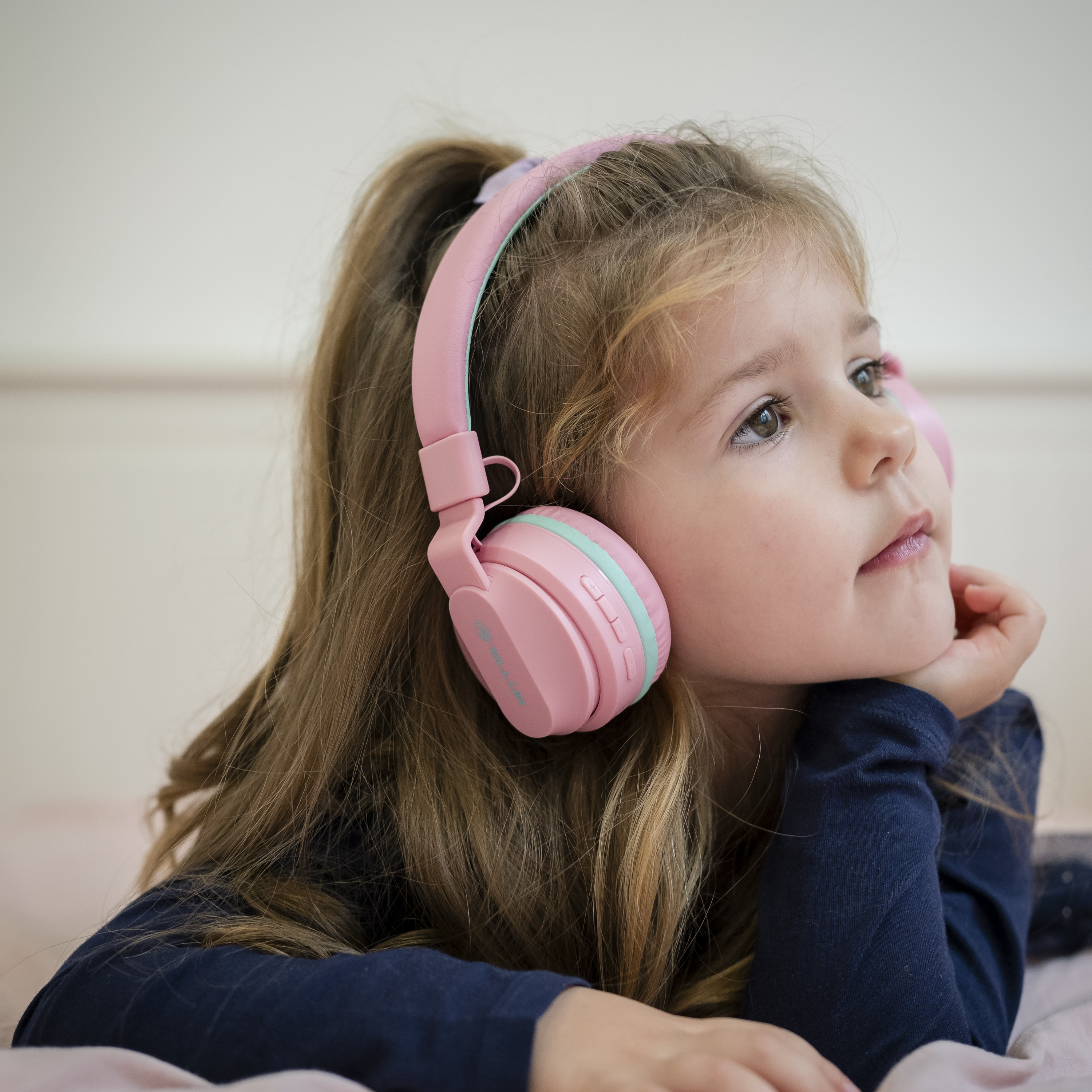 Bluetooth Kopfhörer Pink Buddy, TELLUR Bluetooth Over-ear