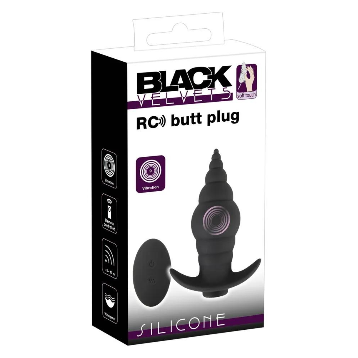 Vibrator Plug Butt BLACK VELVETS RC