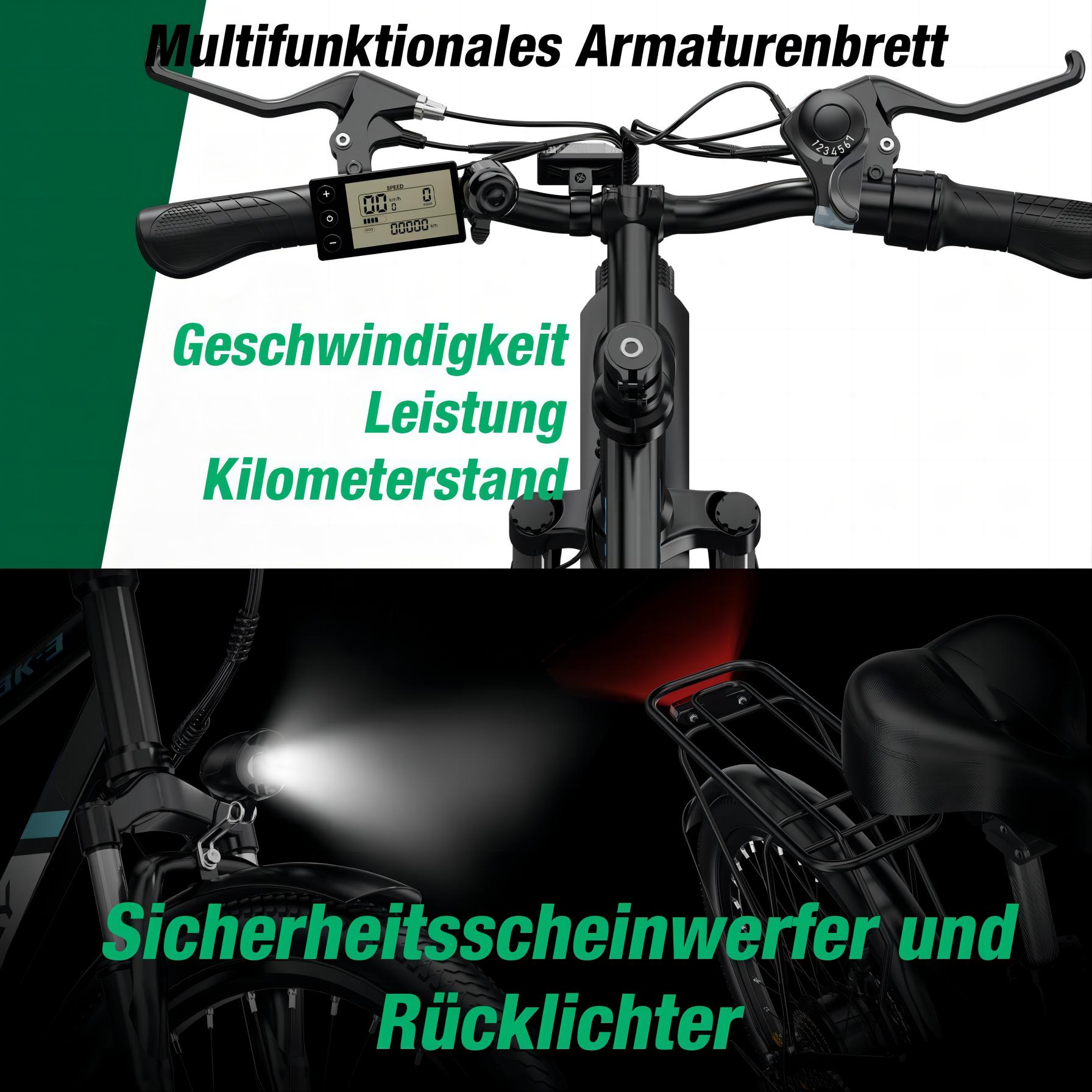 410,4, HITWAY Heckmotor, Mountainbike Elektrofahrrad BK3S 26 E-Bike, 7 Zoll, Unisex-Rad, Gang, Schwarz-blau) (Laufradgröße: