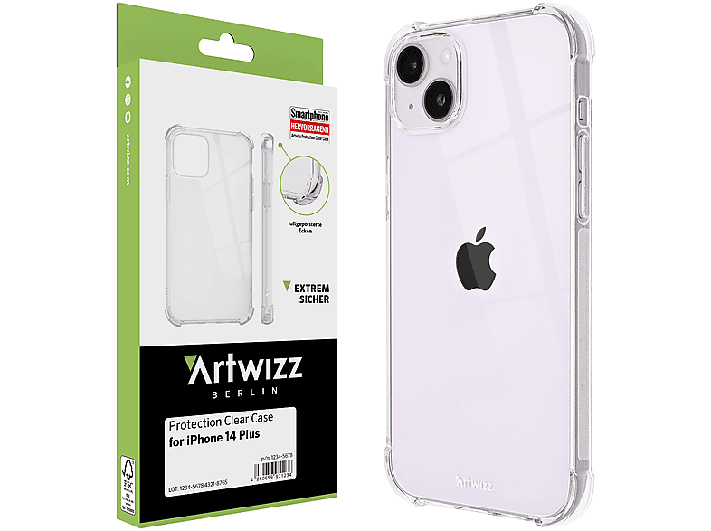 ARTWIZZ Protection Clear Case, Backcover, Apple, iPhone 14 Plus, Transparent | Backcover