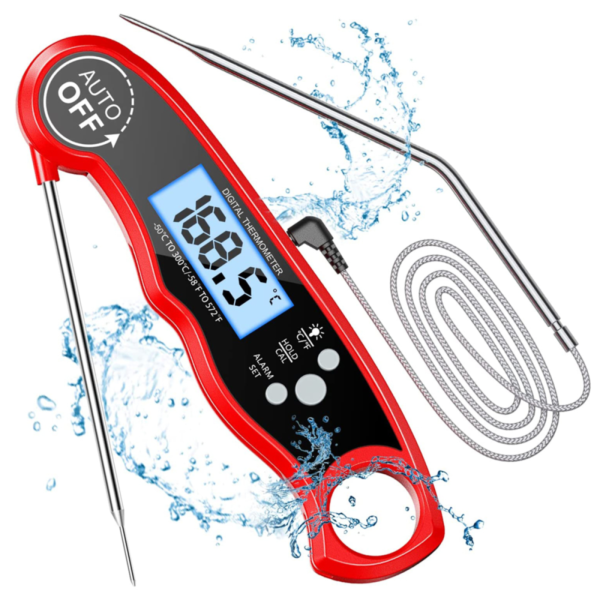 ELKUAIE Lebensmittelthermometer Küchenthermometer