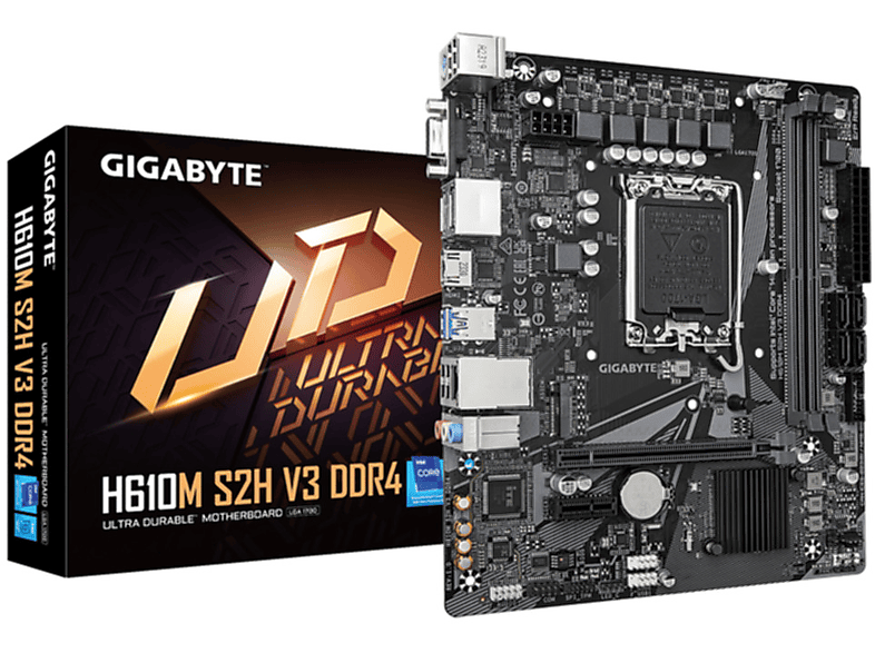 GIGABYTE H610M S2H V3 DDR4 Mainboards schwarz;silber