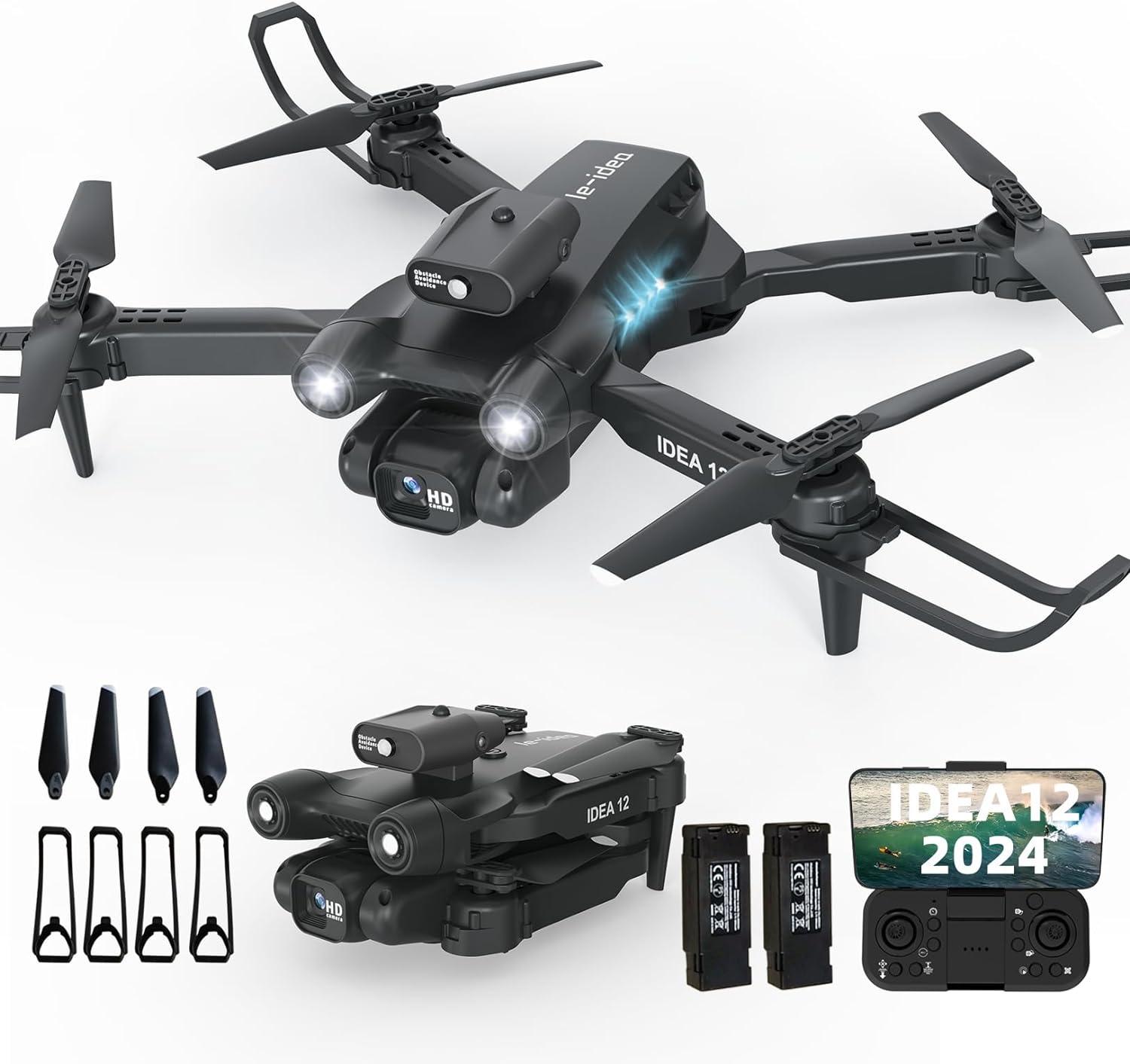 LEXIVON mit 2 Kamera mit Hindernisvermeidung Aktiven Schwarz Drohne