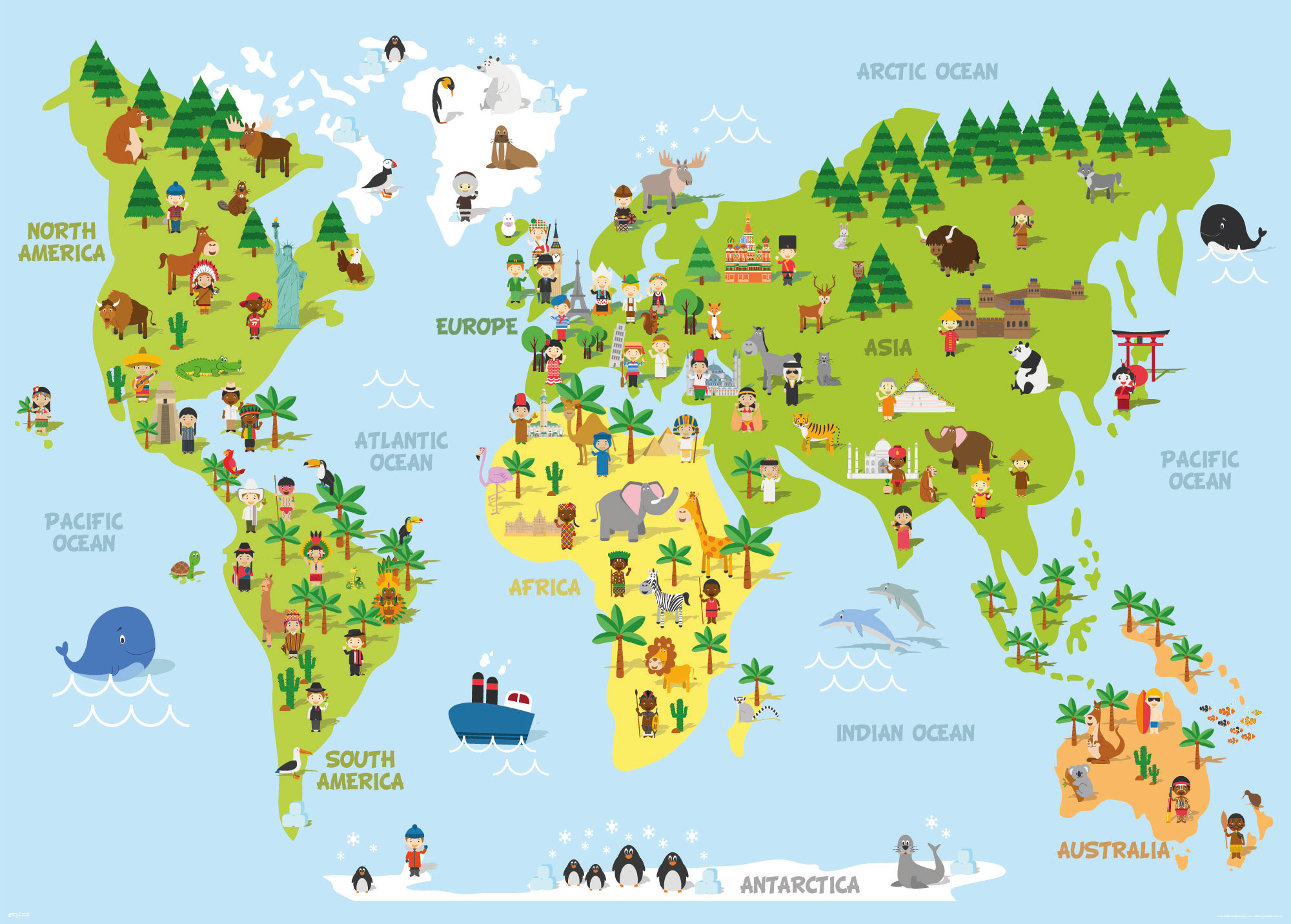 Map World Children’s Kinderweltkarte -